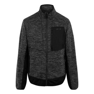 ���K�b�^ ���f�B�[�X �A�E�^�[ �W���P�b�g�E�u���]�� �t���[�X Regatta Mens Baslinn Fleece Jacket Ash Marl And Black �u���b�N