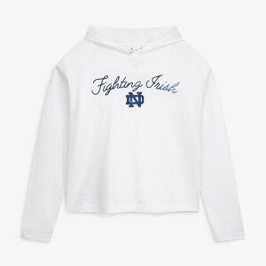 �v���X�{�b�N�X ���f�B�[�X �g�b�v�X T�V���c Women's Pressbox White Notre Dame Fighting Irish Faye Long Sleeve Hooded Slub T-Shirt Ntd White �z���C�g