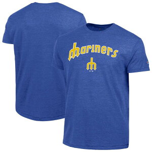 �`�����s�I�� ���f�B�[�X �g�b�v�X T�V���c Men's Champion Royal Seattle Mariners Cooperstown Wordmark Lockup Tri-Blend T-Shirt Mns Blue �u���[