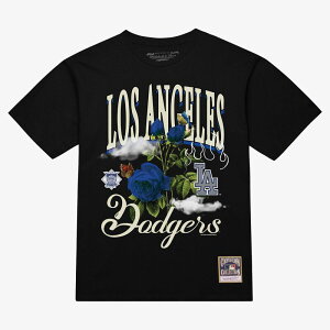 �~�b�`�F��&�l�X ���f�B�[�X �g�b�v�X T�V���c �t�����[�� �t�����[ Men's Mitchell & Ness Black Los Angeles Dodgers Cooperstown Floral T-Shirt Lad Black �u���b�N
