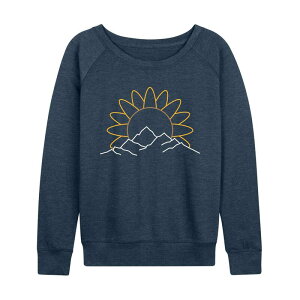 �A�j���L�����N�^�[ ���f�B�[�X �g�b�v�X T�V���c �p�C�� Licensed Character Women'sunflower Mountain French Terry Long Sleeve Tee Heather Indigo �w�U�[