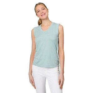�t���[ �J���g���[ ���f�B�[�X �g�b�v�X T�V���c V�l�b�N Free Country Women's Microtechill V-Neck Tank Top Green Tea �O���[��
