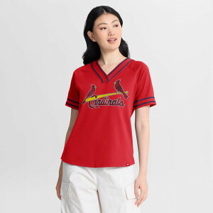 �t�@�i�e�B�N�X ���f�B�[�X �g�b�v�X T�V���c V�l�b�N Women's Fanatics Red St. Louis Cardinals Diva Race Ahead Raglan V-Neck T-Shirt Crd Red ���b�h