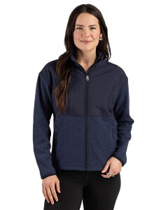 �J�b�^�[�A���h�o�b�N ���f�B�[�X �A�E�^�[ �W���P�b�g�E�u���]�� �t���[�X Cutter & Buck Hunts Point Epicomfort Recycled Fleece Womens Hybrid Jacket Navy Blue �l�C�r�[