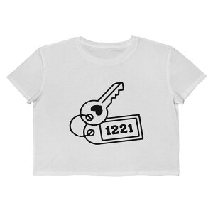 �A���u�����f�b�h ���f�B�[�X �g�b�v�X T�V���c �N���b�v�h �O���t�B�b�N Unbranded Juniors' Room 1221 Key Boxy Cropped Graphic Tee Bright White �z���C�g