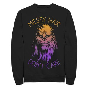 �A�j���L�����N�^�[ ���f�B�[�X �g�b�v�X T�V���c �t���[�X Licensed Character Juniorstar Wars Messy Hairs Crew Fleece Black �u���b�N