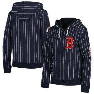 �j���[�G�� ���f�B�[�X �g�b�v�X T�V���c �W���P�b�g Women's New Era Navy Boston Red Sox Pinstripe Tri-Blend Full-Zip Jacket Rsx Navy �l�C�r�[