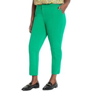 �G���N�C ���f�B�[�X �{�g���X �J�W���A���p���c �v���X�T�C�Y �v�` ELOQUII Women's Plusize Petite The Ultimate Stretch Slim Leg Pant Vivid Emerald �G�������h
