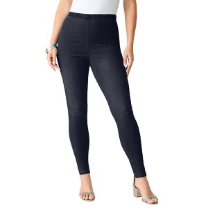 ���A�}���Y ���f�B�[�X �{�g���X �f�j���p���c �v���X�T�C�Y �g�[�� Roaman's Women's Plusize Tall Plusize Comfort Stretch Slim Leg Jean Indigo Wash �C���f�B�S