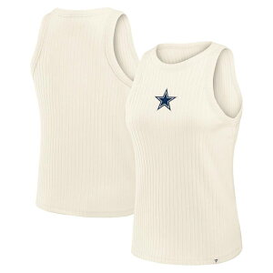 �t�@�i�e�B�N�X ���f�B�[�X �g�b�v�X T�V���c ���u Women's Fanatics Cream Dallas Cowboystar Play Tri-Blend Ribbed Tank Top Cow Beige �x�[�W��
