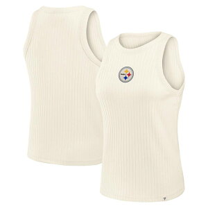�t�@�i�e�B�N�X ���f�B�[�X �g�b�v�X T�V���c ���u Women's Fanatics Cream Pittsburgh Steelerstar Play Tri-Blend Ribbed Tank Top Stl Beige �x�[�W��
