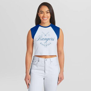 �E�F�A �o�C �G���� �A���h���[�Y ���f�B�[�X �g�b�v�X T�V���c �N���b�v�h Women's WEAR by Erin Andrews Whitexas Rangers Cooperstown Cropped Raglan Tank Top Rgr White �z���C�g