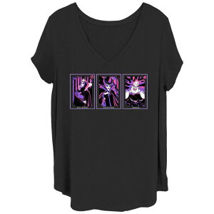 �f�B�Y�j�[ ���f�B�[�X �g�b�v�X T�V���c �v���X�T�C�Y �O���t�B�b�N Juniors' Plusize Disney Villains The Three Queens Of Evil Graphic Tee Black �u���b�N