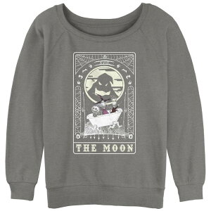 �f�B�Y�j�[ ���f�B�[�X �g�b�v�X T�V���c �p�C�� �O���t�B�b�N Disney's The Nightmare Before Christmas The Moon Tarot Card Juniors' Graphic Slouchy Terry Gray Heather �O���[