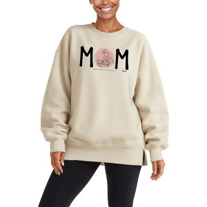 �A�j���L�����N�^�[ ���f�B�[�X �g�b�v�X T�V���c �X�E�F�b�g �t���[�X Licensed Character Women's Disney's Winnie The Pooh Mom Kanga & Rooversized Fleece Crew Sweatshirt Cream �N���[��