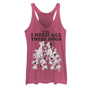 �f�B�Y�j�[ ���f�B�[�X �g�b�v�X T�V���c �O���t�B�b�N Juniors' Disney 101 Dalmatians Yes I Need All These Dogs Graphic Tank Topink Heather �w�U�[