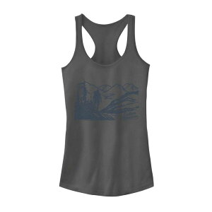 �A�j���L�����N�^�[ ���f�B�[�X �g�b�v�X T�V���c �L���b�v �P�[�v �O���t�B�b�N Licensed Character Juniors' Trendy Endlessummer Hiking Forest Landscape Graphic Tank Top Charcoal �`���R�[��