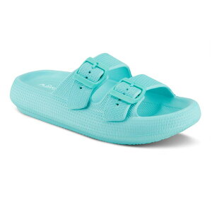 yz tNTX fB[X T_ V[Y Flexus by Spring Step Bubbles Women's Slide Sandals Turquoise