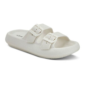 yz tNTX fB[X T_ V[Y Flexus by Spring Step Bubbles Women's Slide Sandals White