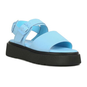 �����h�����O ���f�B�[�X �V���[�Y �T���_�� �v���b�g�t�H�[�� London Ragladen Pin Buckle Women's Platform Sandals Blue �u���[