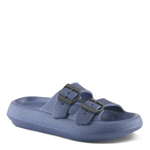 �t���N�T�X ���f�B�[�X �V���[�Y �T���_�� Flexus by Spring Step Bubbles Women'slide Sandals Navy �l�C�r�[