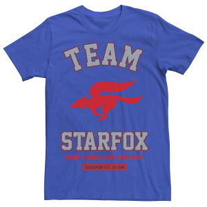 �A�j���L�����N�^�[ ���f�B�[�X �g�b�v�X T�V���c ���S Licensed Character Men's Nintendo Team Star Fox Logo Tee Royal