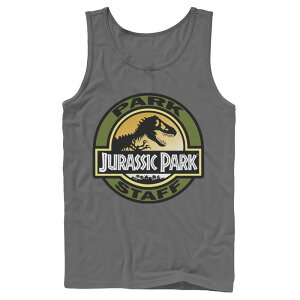 �A�j���L�����N�^�[ ���f�B�[�X �g�b�v�X T�V���c Licensed Character Men's Jurassic Park Staff Icon T-Rex Skeleton Tank Top Charcoal �`���R�[��