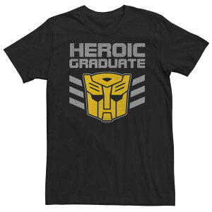�A�j���L�����N�^�[ ���f�B�[�X �g�b�v�X T�V���c �g�[�� Licensed Character Big & Tall Transformers Optimus Prime Heroic Graduatee Black �u���b�N