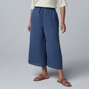 ���F���E�H�� ���f�B�[�X �{�g���X �J�W���A���p���c �v���X�T�C�Y Plusize Simply Vera Wang Drapey Culotte Pants Cyclone Blue �u���[
