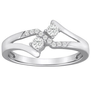 Alyson Layne ���f�B�[�X �A�N�Z�T���[ �����O Alyson Layne 10k Gold 1/4 Carat.W. Lab Grown Diamond Crossed Ring 10k White Gold �z���C�g