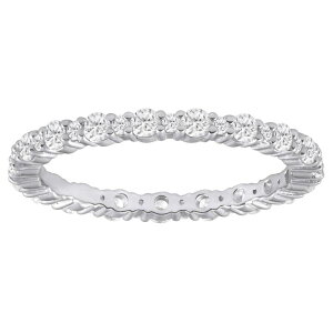 Alyson Layne ���f�B�[�X �A�N�Z�T���[ �����O Alyson Layne 10k Gold 3/4 Carat.W. Lab-Grown Diamond Round Eternity Band 10k White Gold �z���C�g