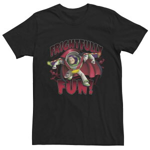 �A�j���L�����N�^�[ ���f�B�[�X �g�b�v�X T�V���c Licensed Character Men's Toy Story Frightfully Fun Buzz Lightyear Tee Black �u���b�N