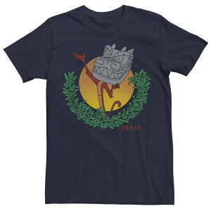 �f�B�Y�j�[ ���f�B�[�X �g�b�v�X T�V���c Disney's Mulan Mushu Men'stone Dragon Head Tee Navy �l�C�r�[