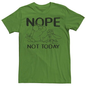 �j�R���f�I�� ���f�B�[�X �g�b�v�X T�V���c Men's Nickelodeon Ren & Stimpy Nope Notoday Sketch Tee Kelly