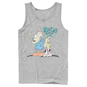 �A�j���L�����N�^�[ ���f�B�[�X �g�b�v�X T�V���c Licensed Character Men's Nickelodeon Rocko's Modern Life Show Intro Tank Top Athletic Heather �w�U�[