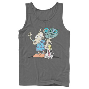 �A�j���L�����N�^�[ ���f�B�[�X �g�b�v�X T�V���c Licensed Character Men's Nickelodeon Rocko's Modern Life Show Intro Tank Top Charcoal �`���R�[��