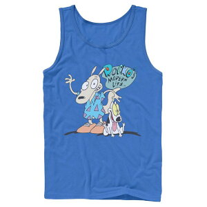 �A�j���L�����N�^�[ ���f�B�[�X �g�b�v�X T�V���c Licensed Character Men's Nickelodeon Rocko's Modern Life Show Intro Tank Top Royal