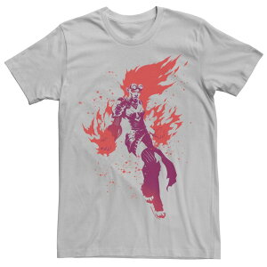 �A�j���L�����N�^�[ ���f�B�[�X �g�b�v�X T�V���c Licensed Character Men's Magic The Gathering Ch&ra In Action Poster Tee Silver �V���o�[