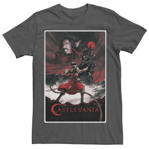 �A�j���L�����N�^�[ ���f�B�[�X �g�b�v�X T�V���c Licensed Character Men's Netflix Castlevania Poster Tee Charcoal �`���R�[��