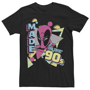 �A�j���L�����N�^�[ ���f�B�[�X �g�b�v�X T�V���c Licensed Character Men's Marvel Deadpool 30th Made In The '90s Tee Black �u���b�N