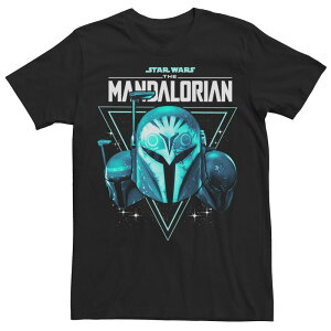 �A�j���L�����N�^�[ ���f�B�[�X �g�b�v�X T�V���c ���S Licensed Character Men'star Wars: The Mandalorian Bo-Katan Helmet Logo R18 Tee Black �u���b�N
