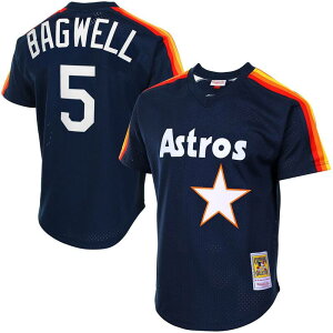 �~�b�`�F��&�l�X ���f�B�[�X �g�b�v�X T�V���c ���b�V�� �W���[�W�[ Men's Mitchell & Ness Jeff Bagwell Navy Houston Astros Cooperstown Mesh Batting Practice Jersey Ast Navy �l�C�r�[
