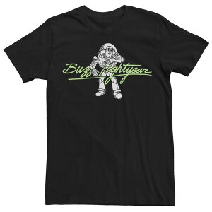 �f�B�Y�j�[ �s�N�T�[ ���f�B�[�X �g�b�v�X T�V���c Disney / Pixar's Toy Story Buzz Lightyear Men's Neon Signature Tee Black �u���b�N
