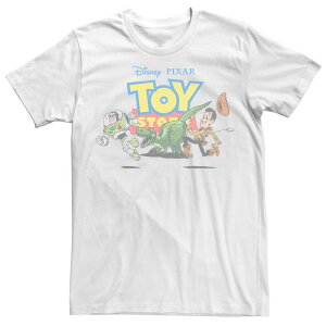 �f�B�Y�j�[ �s�N�T�[ ���f�B�[�X �g�b�v�X T�V���c ���B���e�[�W Disney / Pixar's Toy Story Woody Rex & Buzz Lightyear Men's Four Vintage Run Tee White �z���C�g