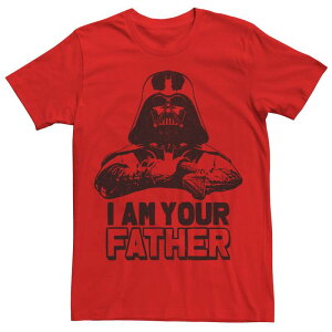 �A�j���L�����N�^�[ ���f�B�[�X �g�b�v�X T�V���c Licensed Character Men'star Wars Darth Vader I Am Your Father Arms Crossed Tee Red ���b�h
