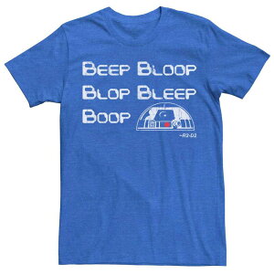 �A�j���L�����N�^�[ ���f�B�[�X �g�b�v�X T�V���c Licensed Character Men'star Wars R2-D2 Beep Bloop Tee Royal Heather �w�U�[