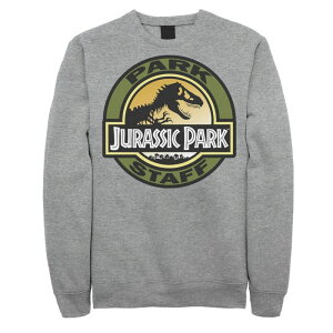 �A�j���L�����N�^�[ ���f�B�[�X �g�b�v�X T�V���c �t���[�X Licensed Character Men's Jurassic Park Staff Icon T-Rex Skeleton Fleece Athletic Heather �w�U�[