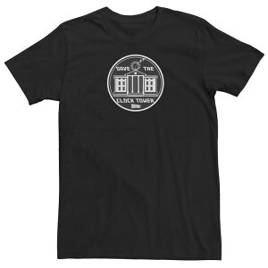�A�j���L�����N�^�[ ���f�B�[�X �g�b�v�X T�V���c Licensed Character Men's Back to the Future Clock Tower Tee Black �u���b�N