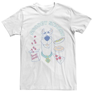 �A�j���L�����N�^�[ ���f�B�[�X �g�b�v�X T�V���c Licensed Character Men'scooby-Doo Scooby Snacks Portraitee White �z���C�g