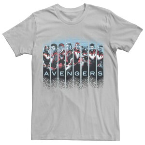 �}�[�x�� ���f�B�[�X �g�b�v�X T�V���c Men's Marvel Avengers Endgame Character Panels Tee Silver �V���o�[